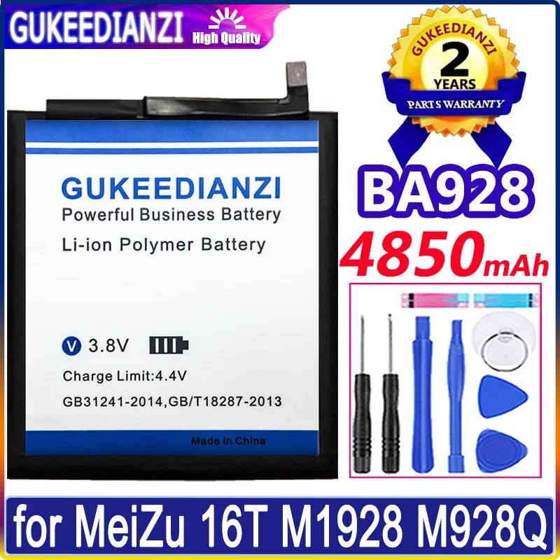 4850mAh GUKEEDIANZI BA928 Batérie pre MeiZu 16T M1928 M928Q High End Batérie Batterij + Sledovacie Číslo