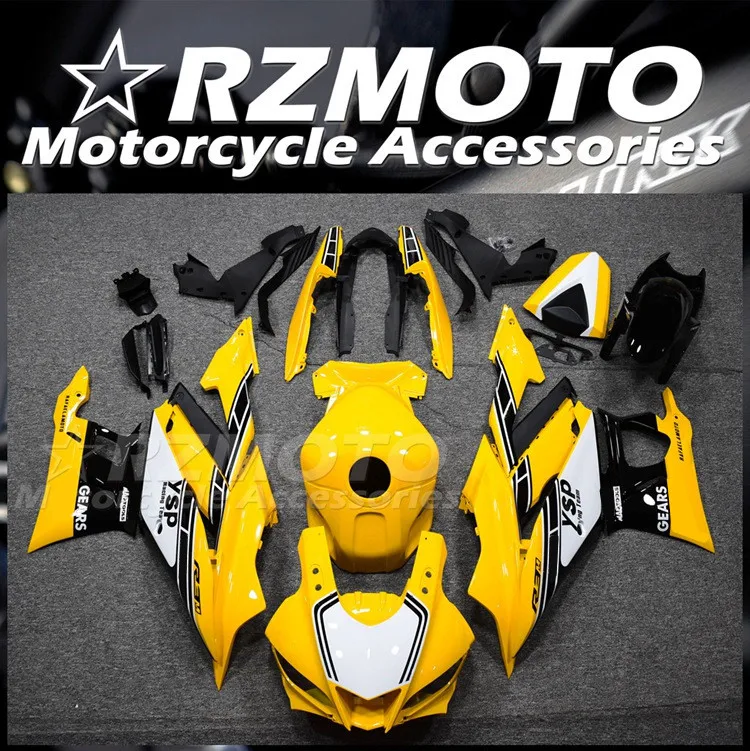 4Gifts Nový Motocykel, ABS Horské Kit vhodný Pre YAMAHA YZF - R3 R25 2019 2020 2021 2022 19 20 21 22 Karosériou Nastaviť Žltá Biela