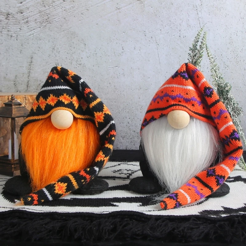 Dlho Klobúk Prekladané Halloween Trpaslíci Škandinávskych Figúrka Ornament na spoločenské Domov