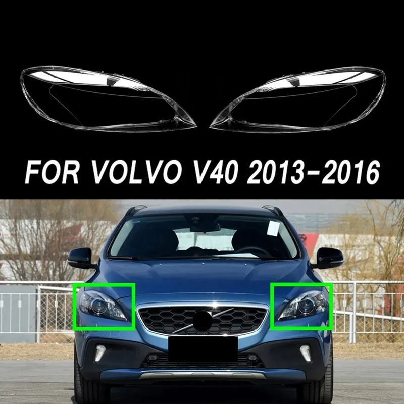 Pre Volvo V40 2013-2016 Auto Transparentné Tienidlo Vedúci Svetlo Lampy Kryt Okuliare Tienidlo Lampy Svetlometu Shell Kryt Objektívu Časti