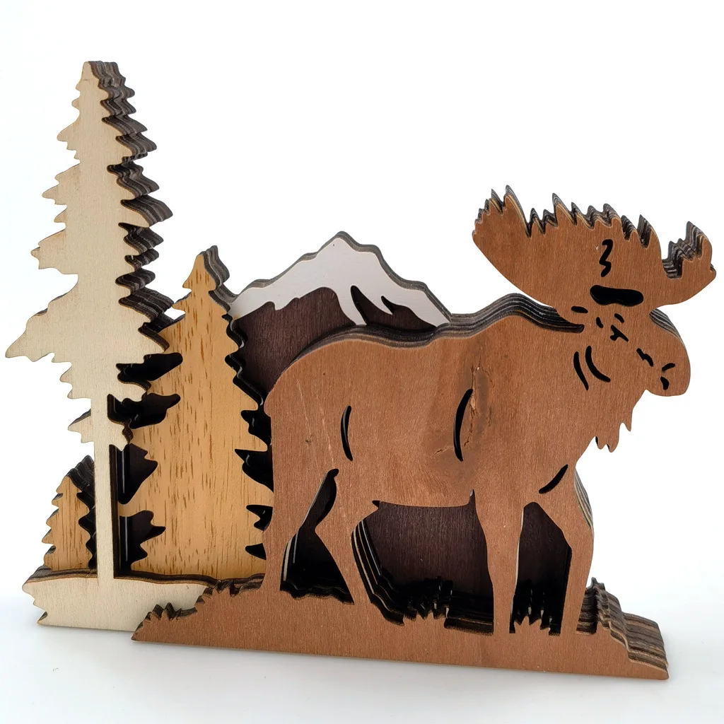 Multi Vrstvy 3D Dreva-Rezbárske Umenie, 3D Lesných Zvierat, Dreva Remesiel bytového zariadenia, Steny Rezbárstvo Dekorácie