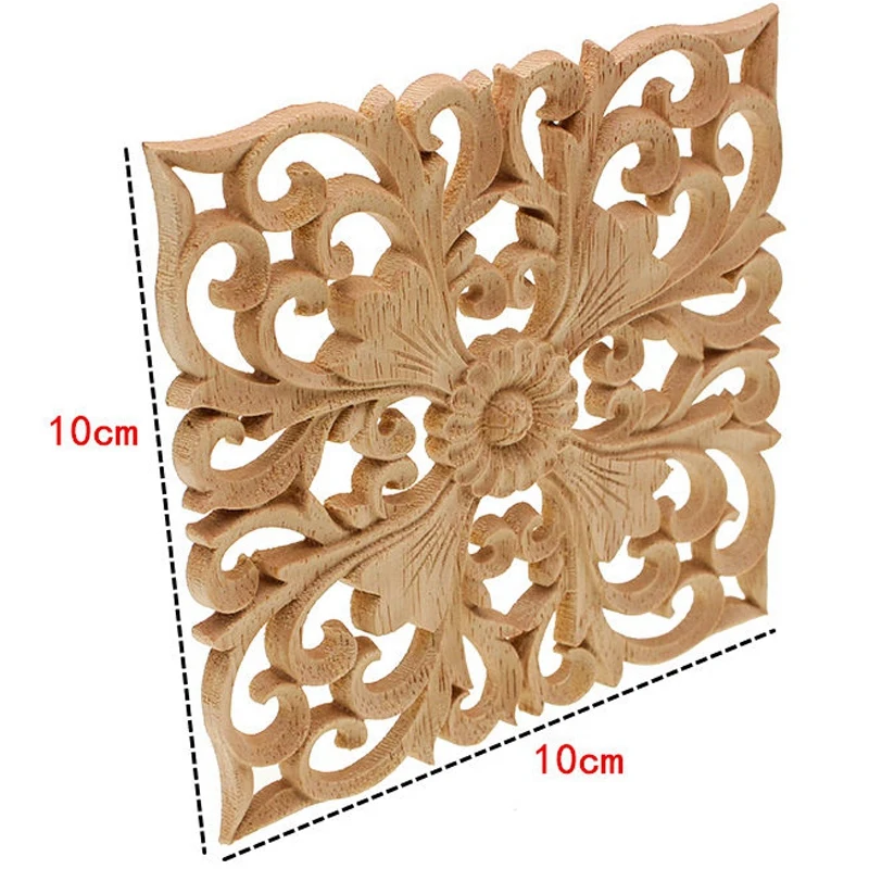 4X Drevené Odtlačkový Dodanie Európskom Štýle Nášivka Real Wood Carving Príslušenstvo A Maloobchod.Rezbársky