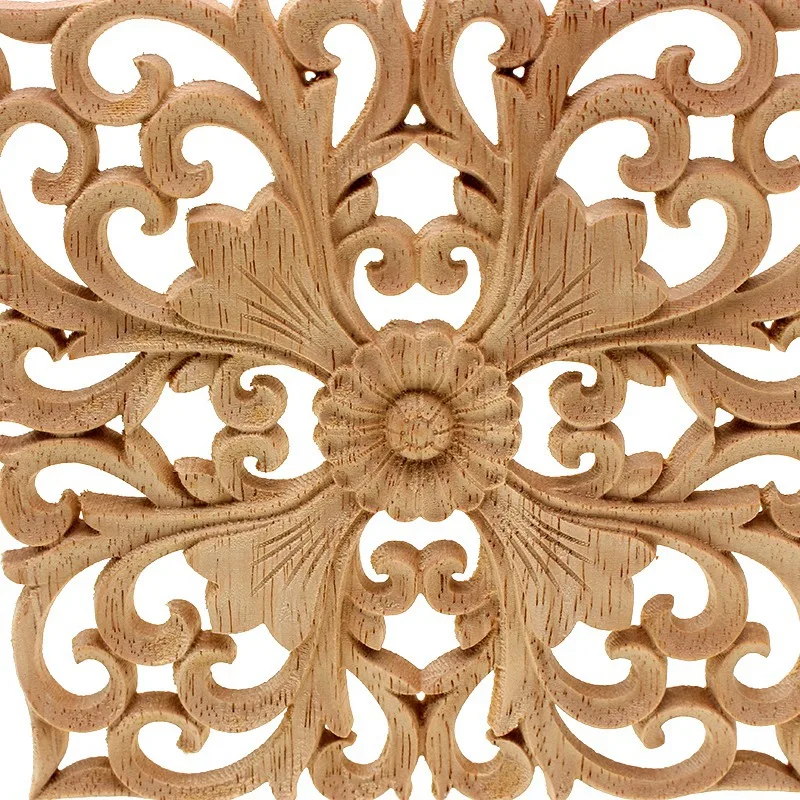 4X Drevené Odtlačkový Dodanie Európskom Štýle Nášivka Real Wood Carving Príslušenstvo A Maloobchod.Rezbársky