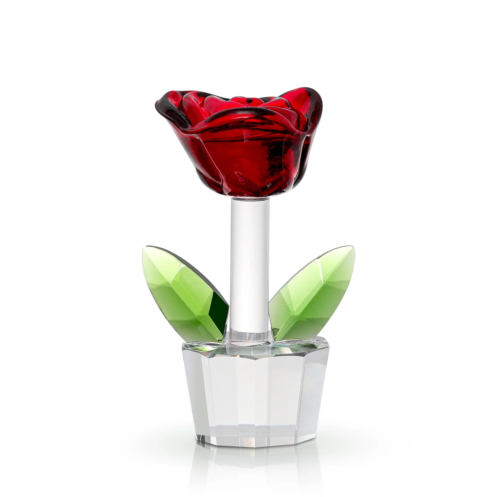 Crystal Plavidlá Ornament Jednoduchý Štýl Ploche Obývacia Izba Dekorácie Lásky Kvet Matka Valentína Darček Tulipán
