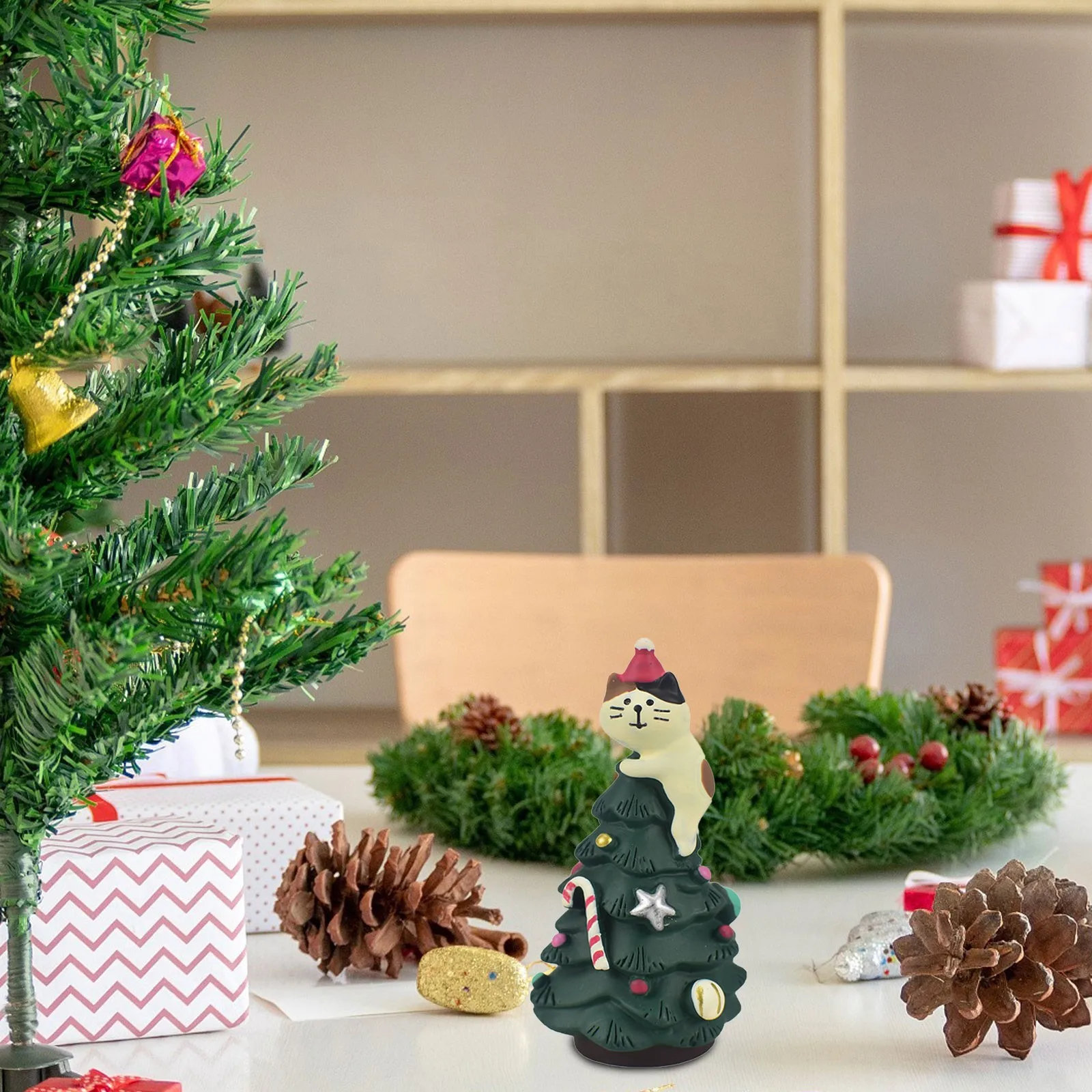 Mini Umelý Vianočný Stromček Živice Remesiel Stola Ozdoby, Vianočné Dekorácie Domov Festival Dekor Darček Vianočný Večierok Dodávky
