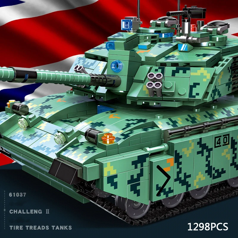 Británia Anglicko Challenger 2E Hlavný Bojový Tank Moderné Vojenské Vozidlo Model stavebným WW2 Armády Sily Údaje Tehla Hračka