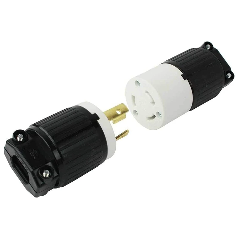 Black Power Plug KIT 30 Amp 250 Volt Muž Žena Twist Lock 3 vodiče Zapojte Nema L6-30P/30R LK7332 + LK6332 Generátor Hlavu NÁM Plug