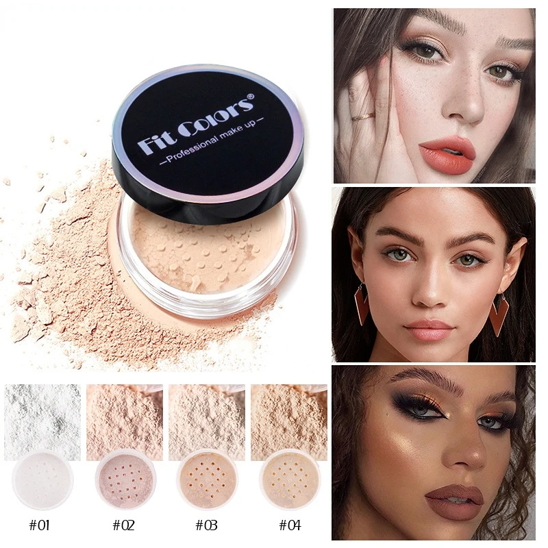 Make-up Krém na opaľovanie Loose Powder Olej-kontrola Tvár Nastavenie Prášok Matný Povrch Prášok Pevné make-up Oživiť Nadácia Základnej Kozmetickej