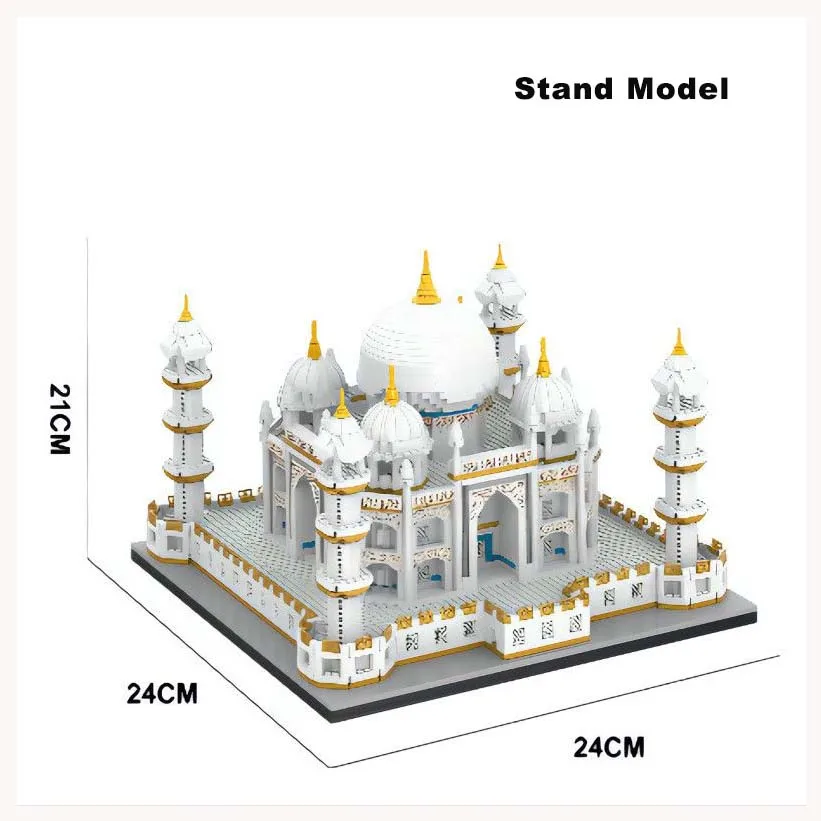 Micro Mesto, Výhľad Na Ulicu Taj Mahal Svetoznámej Architektúry Model Eiffelovej Veže Stavebné Bloky Kreatívne Sady Deti Deti Hračky