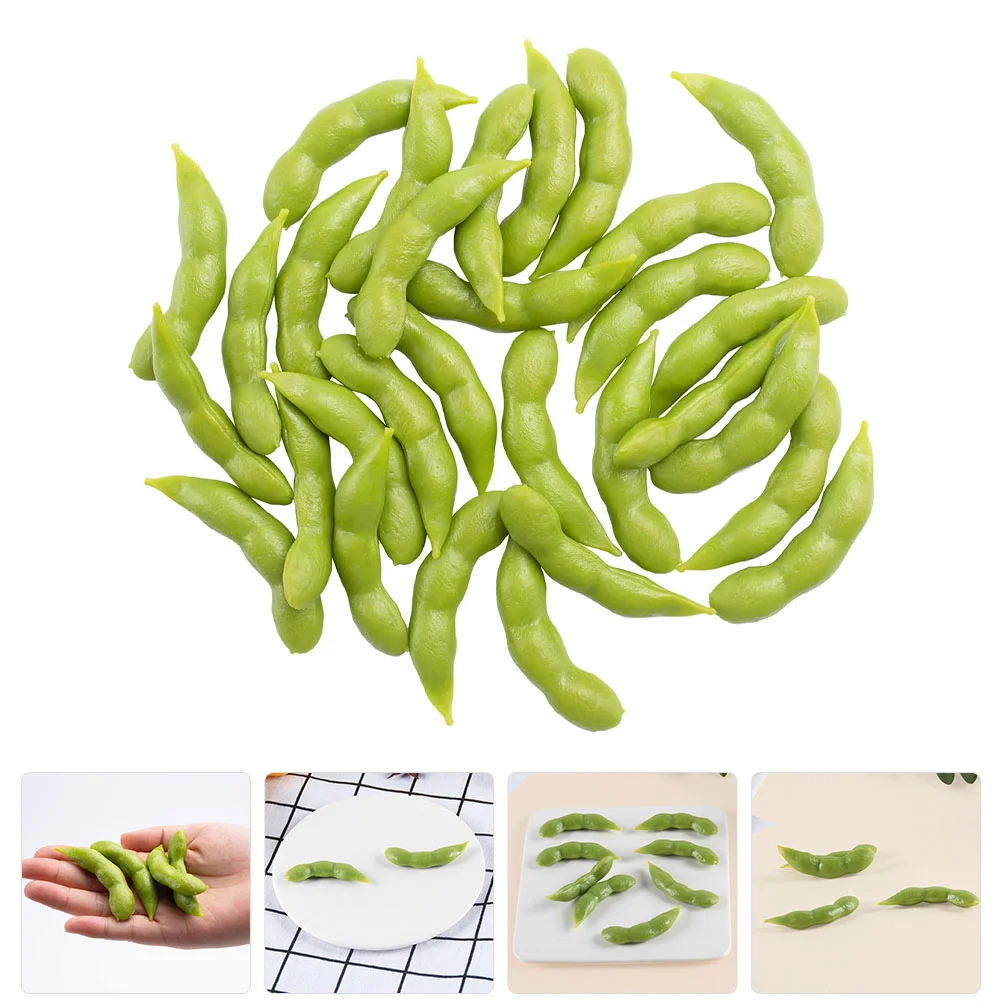 30 Ks Sóje Dekorácie Falošné Zeleniny Umelé Zelená Hračky, Ovocie Model Modelovanie Ozdobu Prop