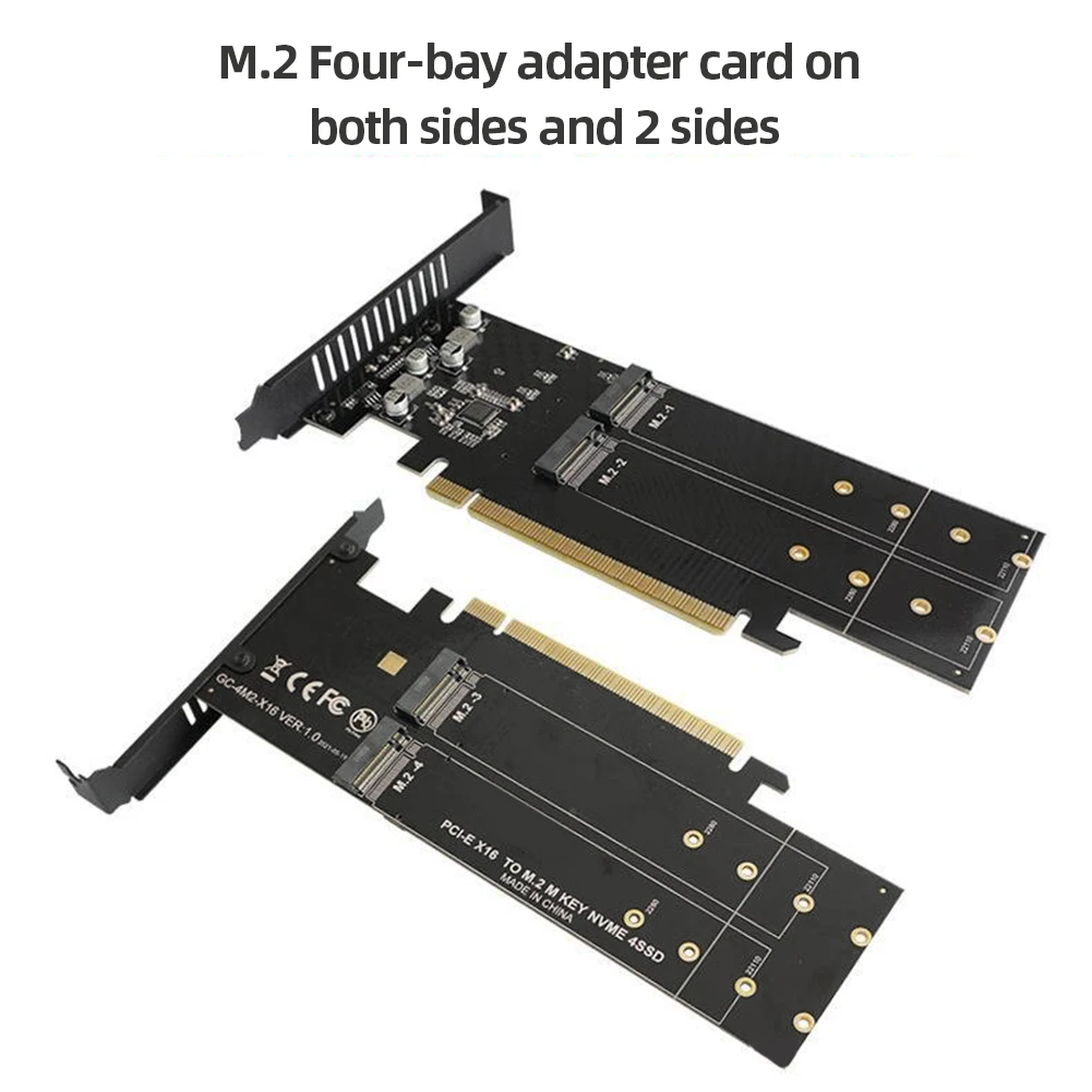 M. 2 NVME Rozširujúca Karta Kovové PCIE 3.0 X16 Adaptér Doska M Kľúč, HDD Adaptér Podporuje Raid Radič s Chladiča
