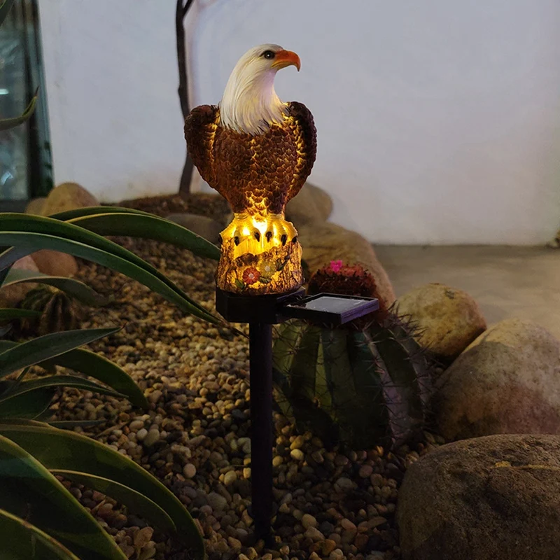 5X Slnečné Eagle LED Trávnik Svetlo Vonkajšie Záhrady Villa Dekorácie Krajiny Svetlo LED Eagle Zem Plug Svetlo