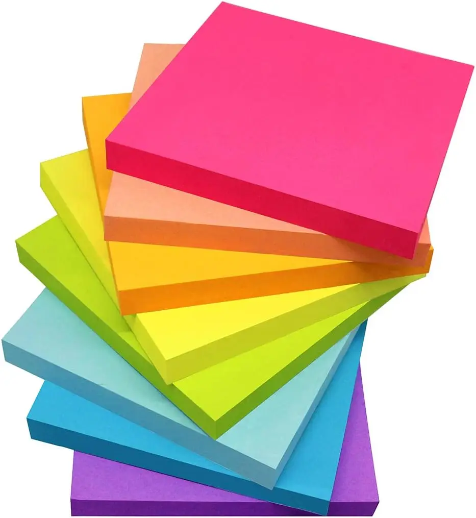 Farebné Super Lepenie Výkon Memo Podložky,Poznámok 3x3 V 100 Listov/Podložky Self-Stick Podložky pre Kancelárie, Školy, 8 Podložky/Pack