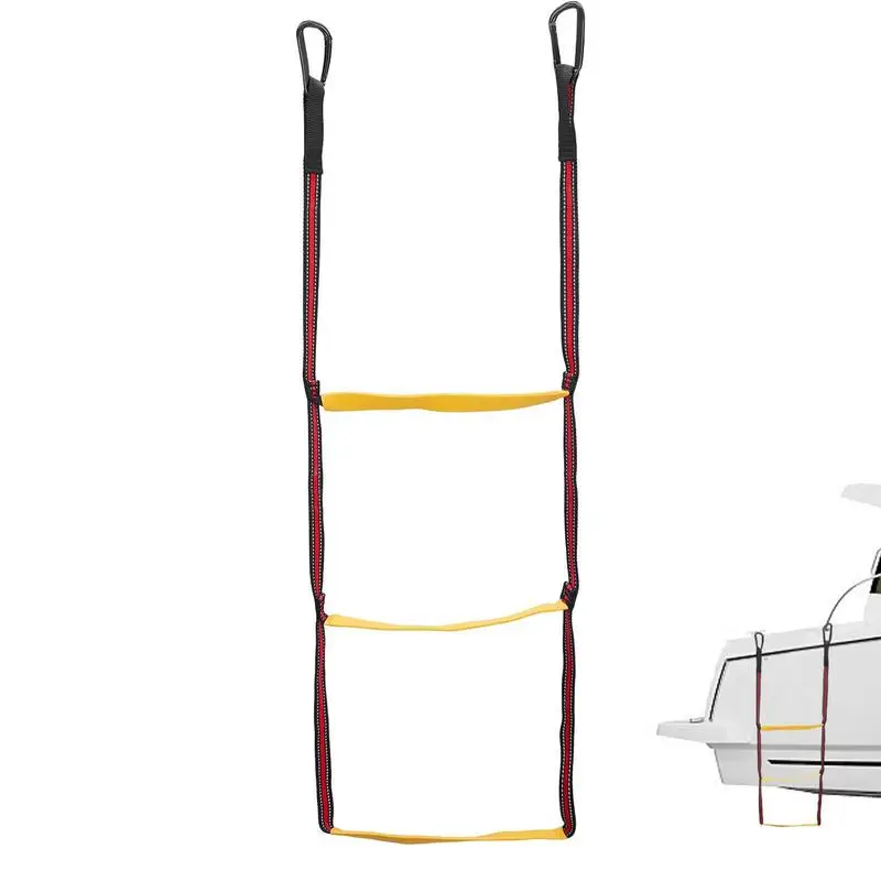 3 Krok Lodné Lano Rebrík Stravovanie Prenosné Lano Rebrík Rozšírenie pre plachetnice Kajak motorový čln Kanoistika Čln Čln Yacht