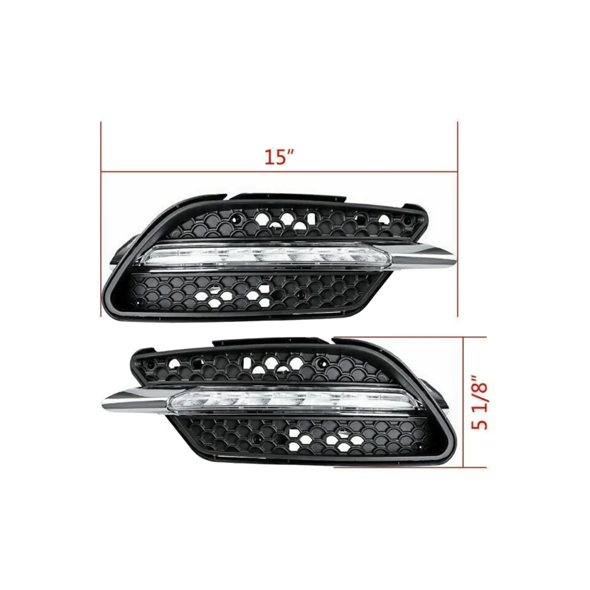 1Pair LED Hmlové Svietidlo DRL Denné Beží Svetlo pre Benz W204 C Triedy C300 2008-2011