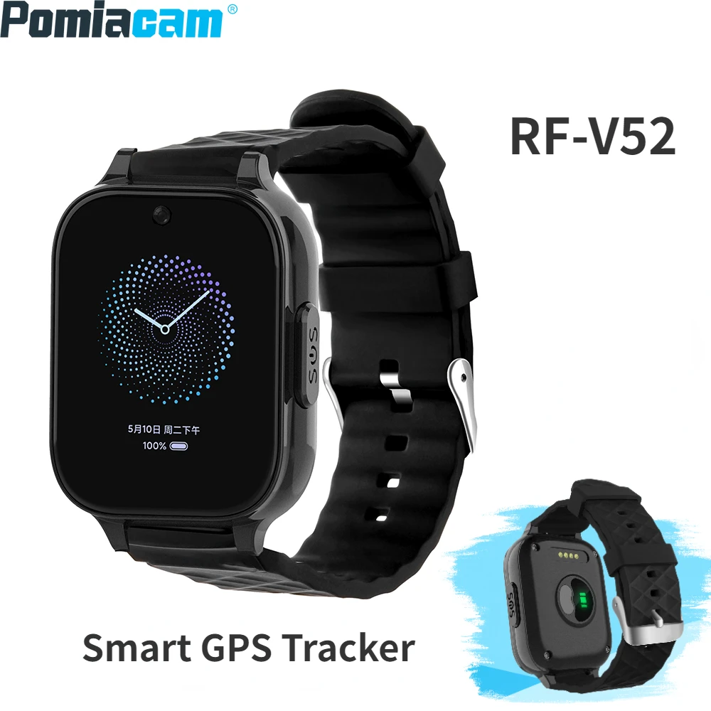 RF-V52 Smart GPS Tracker Sledovať 4GLTE +3G WCDMA+2G GSM GSM Starších SOS Tlačidlo Náramok Núdzového Poplachu Vodotesný IP67