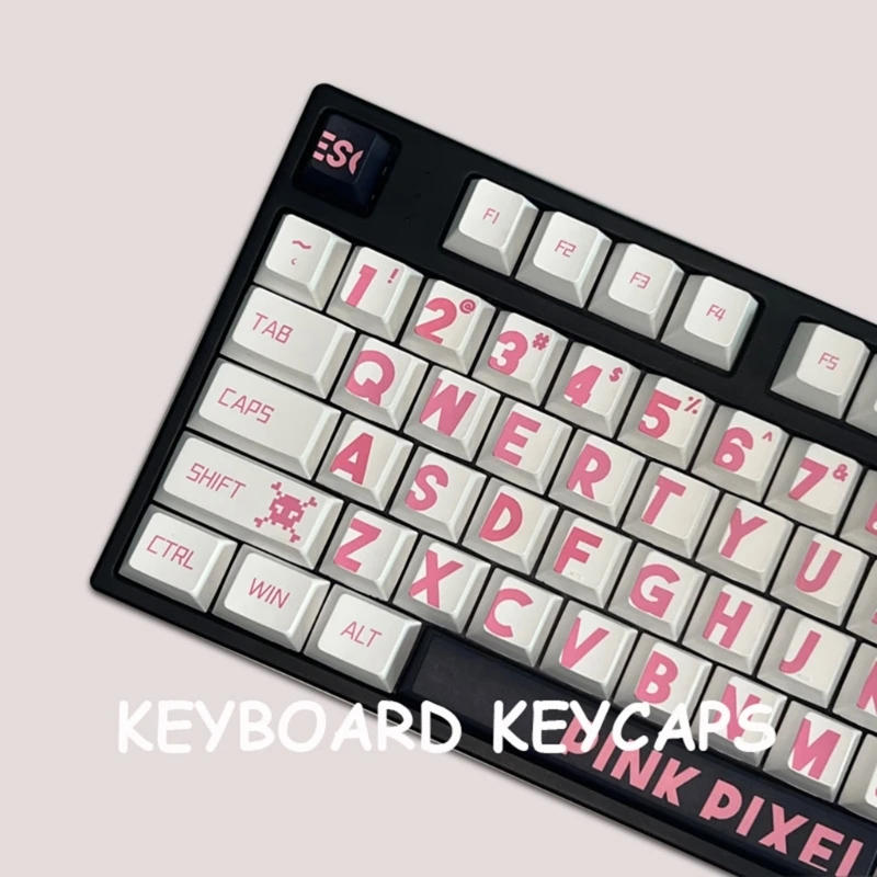 OFBK 132 Kľúče, Veľké Znaky Keycaps pre Hru Mechanické Klávesnice Ružová Keycap Nastaviť