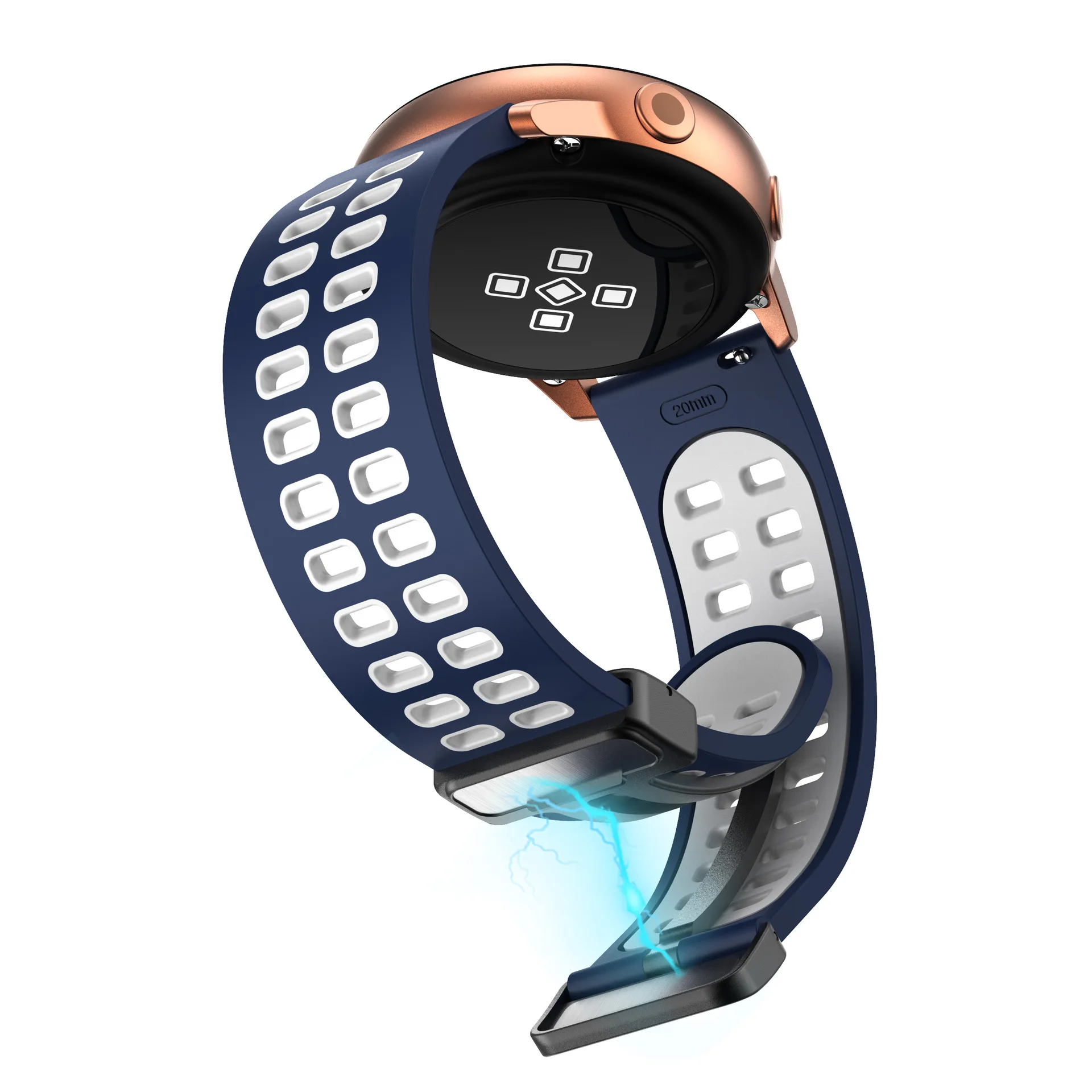 Magnetické D-Pracky Popruhu Pre Samsung Galaxy Watch 5/pro/4/Classic/46 mm/3/active 2/s3 Šport Náramok Huawei sledovať GT/2/2e/pro band