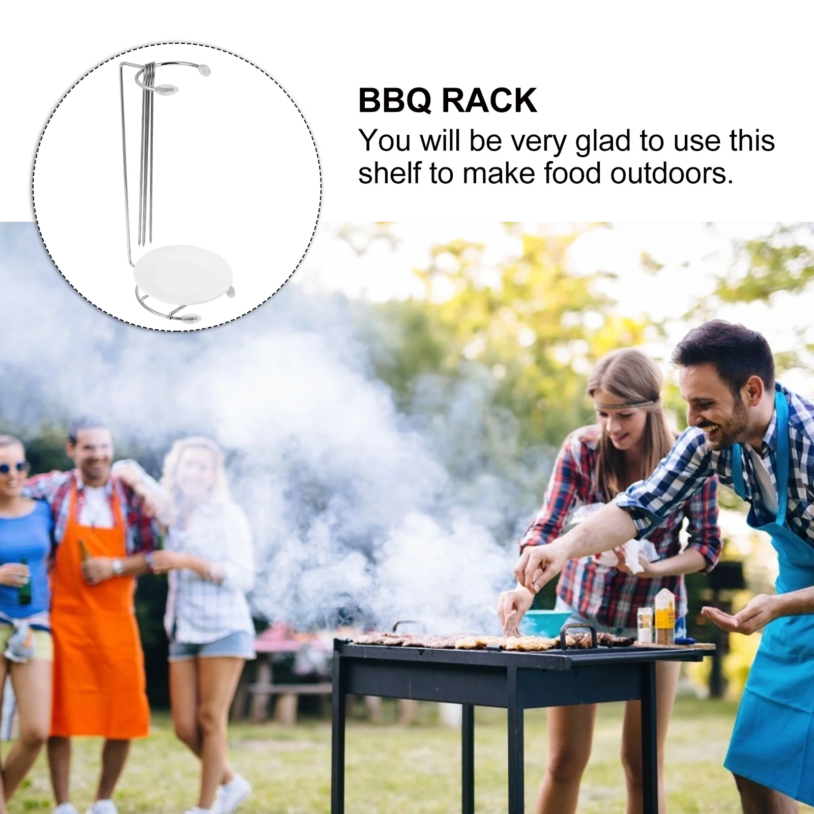 Gril Camping Opekanie Rack BBQ Visí Kebab Držiak Grilovanie Dodávky Nastaviť Nehrdzavejúcej Ocele