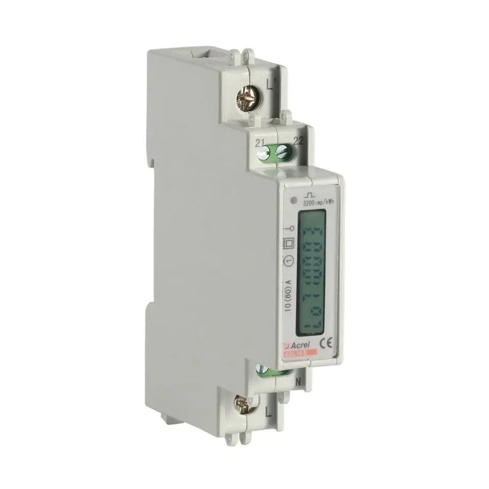 Acrel jednofázový Din lištu Elektrickej Energie Meter ADL10-E/C s LCD Displejom RS485 Komunikácia Pre PV Slnečnej Energie Opatrenie