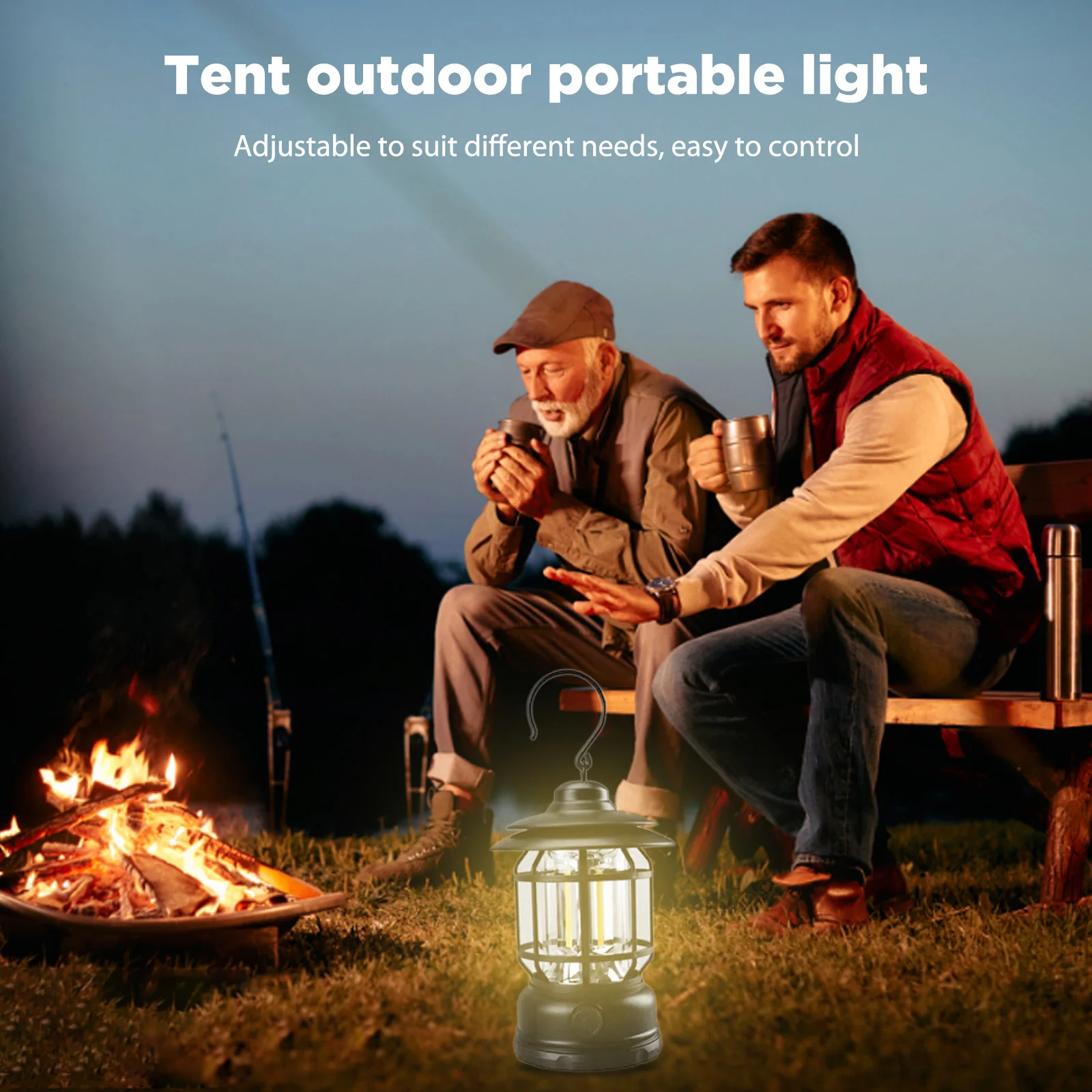 1200mAh Camping Svetlo Multifunkčný 300 Lumenov LED Stan Svetlo USB Nabíjateľné Prenosné Svietidlá Vodotesný pre Vnútorné Vonkajšie